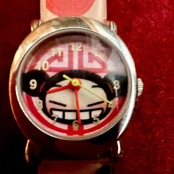 Rare Vintage Pucca Anime Cartoon Pink & Red Watch - Excellent Cond. - Picture 11 of 12